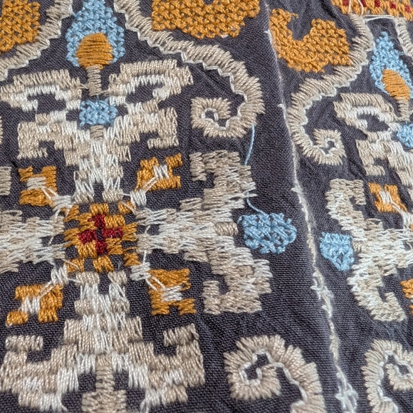 Savanna Jane Embroidered Boho Blouse Small Floral Peasant Top Cottagecore - Picture 10 of 10